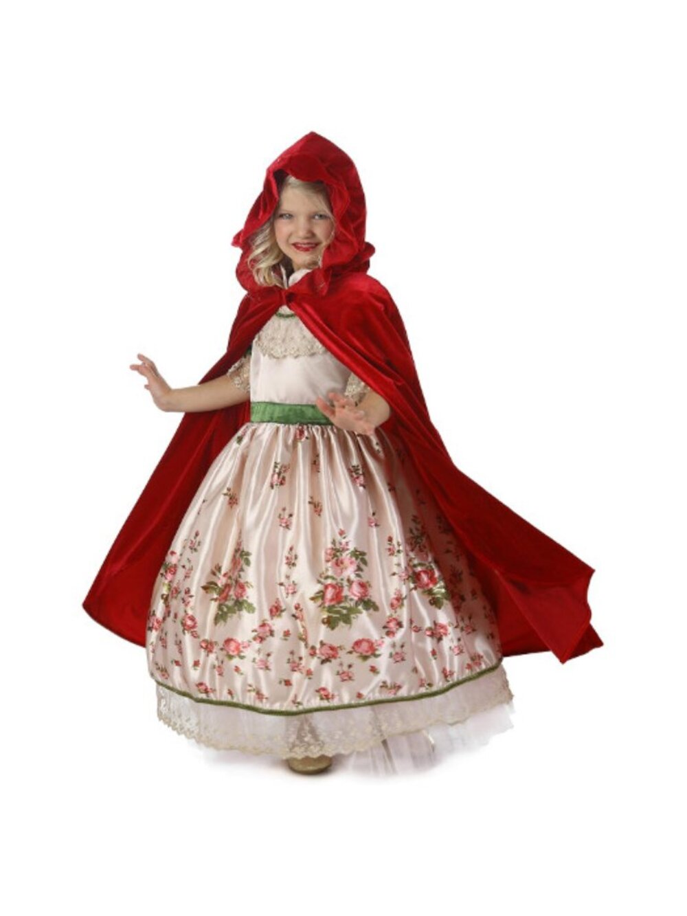 Red Riding Hood Vintage Storybook Fancy Dress Up Halloween Deluxe Child Costume